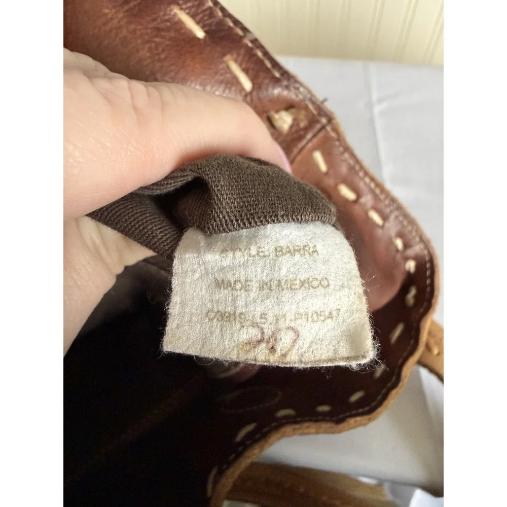 Bed Stu Leather Barra Tote Shoulder Bag Purse Handbag Brown Distressed EUC